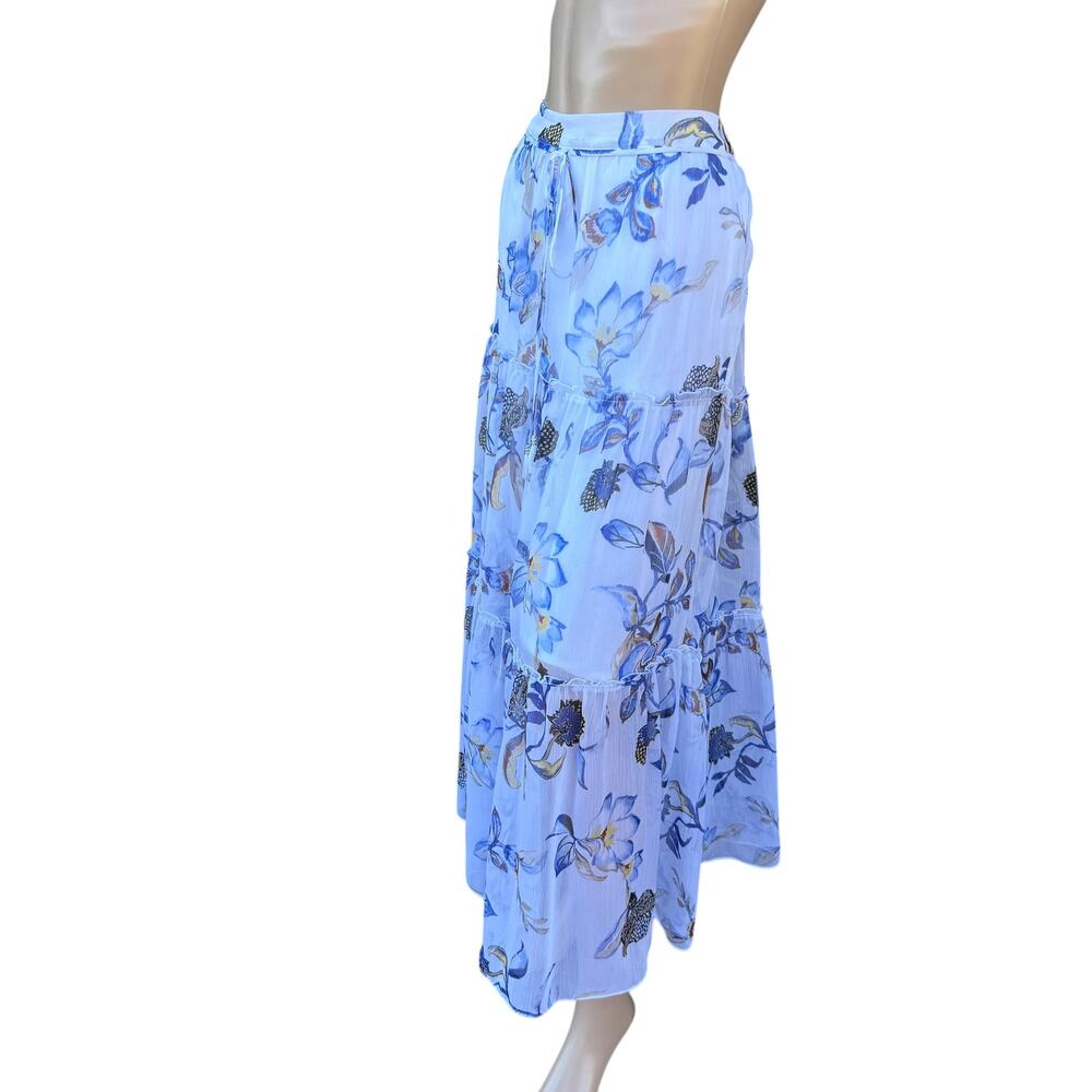 WHBM Floral 2 Pc Off Shoulder Maxi Skirt Set M - Picture 11 of 16